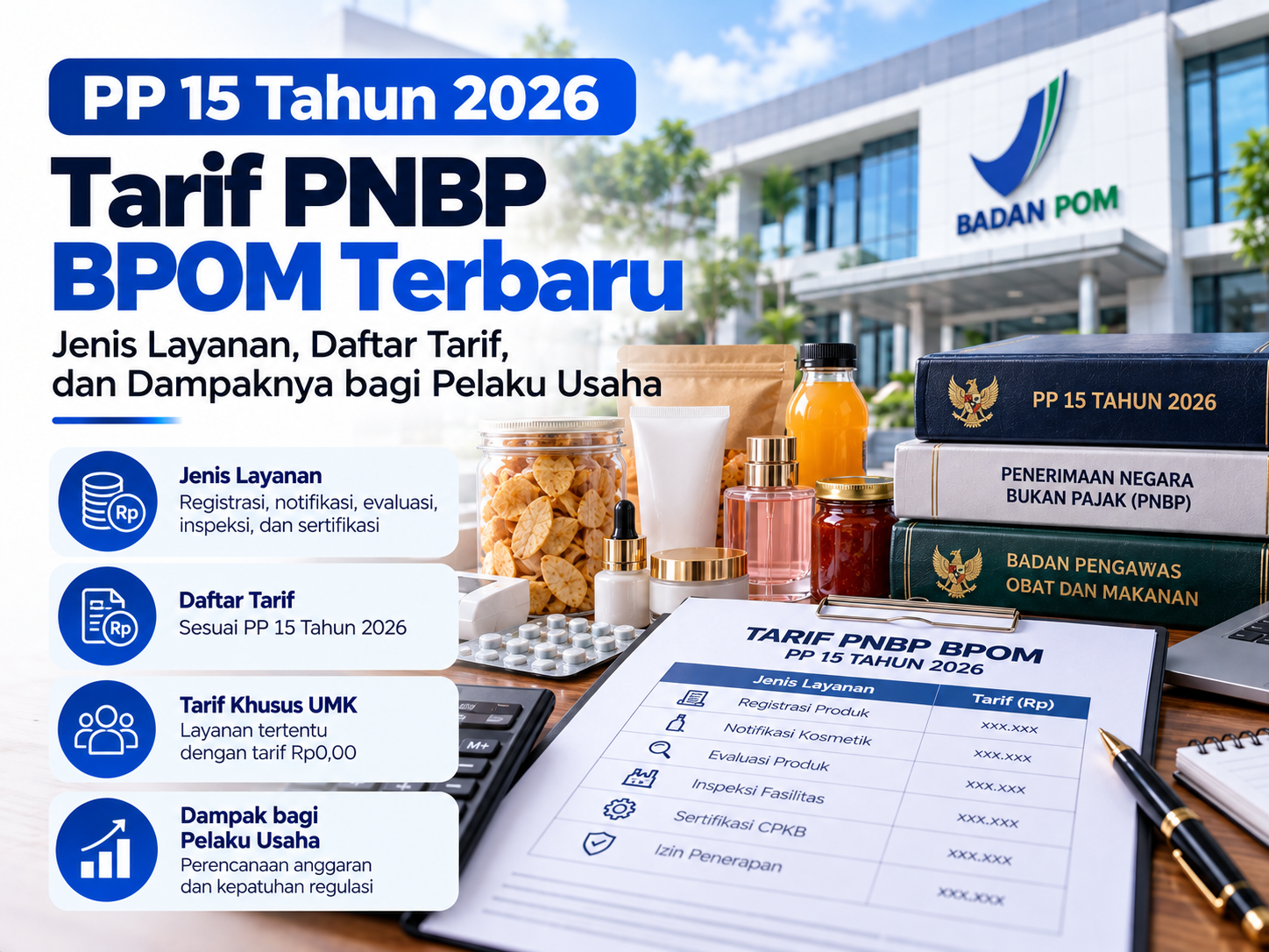 PP 15 Tahun 2026: Tarif PNBP BPOM Terbaru